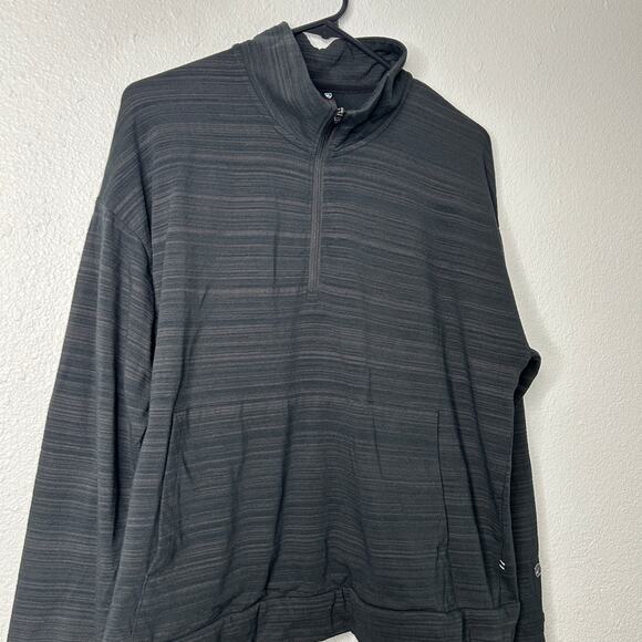 Kuhl Accel 1/2 Zip Pullover Black Large Fleece Lined Kangaroo Pocket - Picture 3 of 10